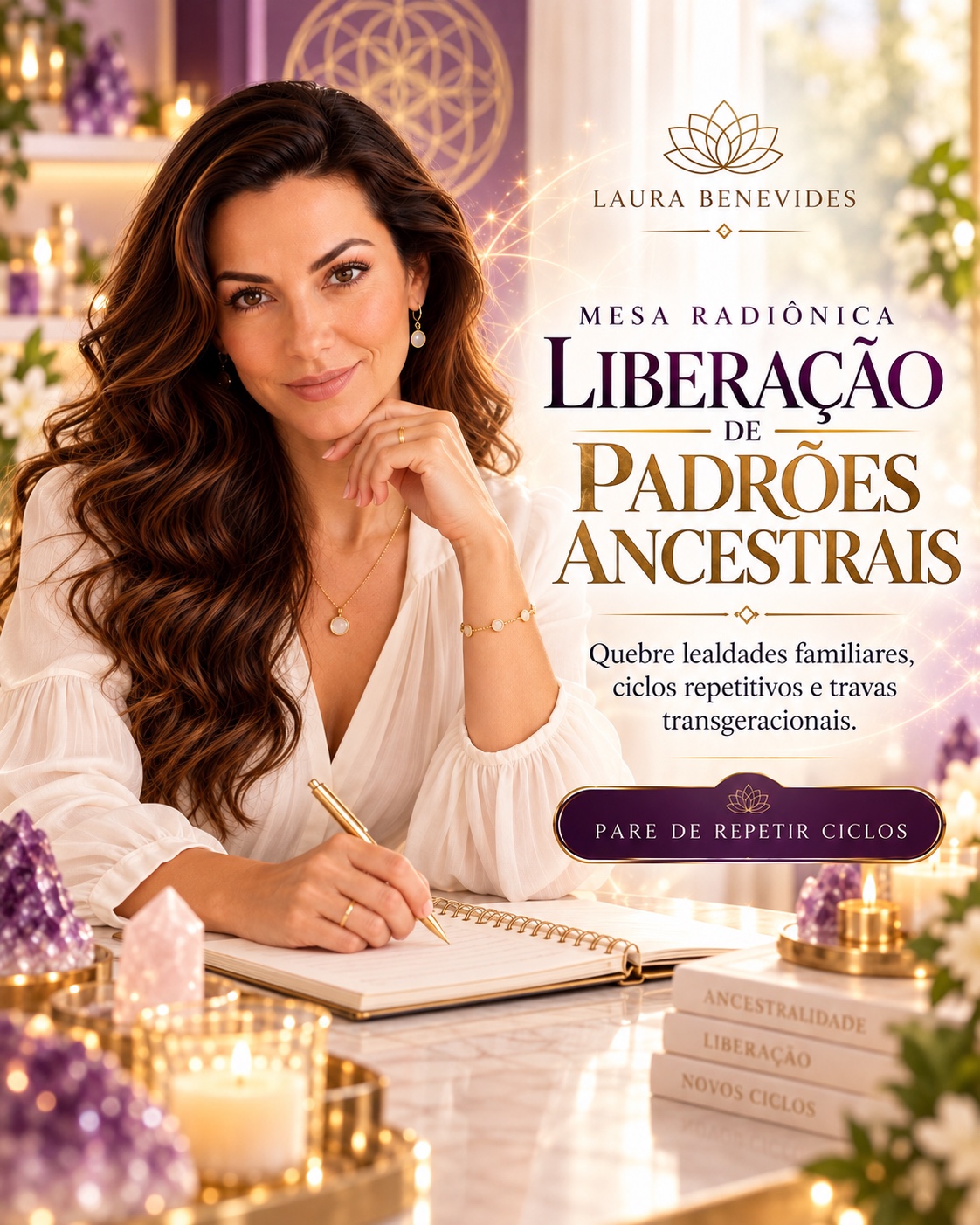 Imagem oficial do atendimento Liberação de Padrões Ancestrais com Laura Benevides