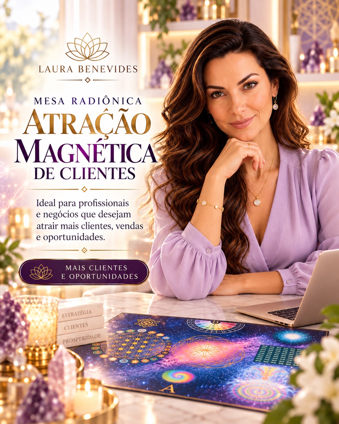 Imagem oficial do atendimento Atração Magnética de Clientes com Laura Benevides