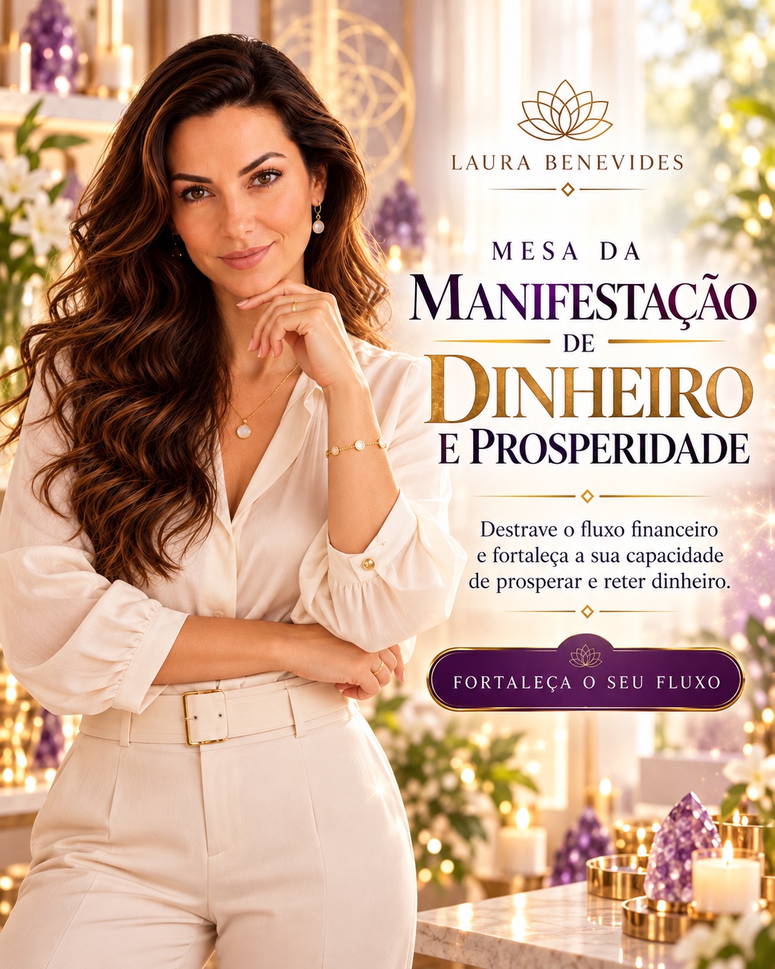 Imagem oficial do atendimento Manifestação de Dinheiro e Prosperidade com Laura Benevides