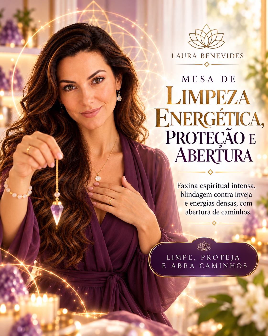 Imagem oficial do atendimento Limpeza Energética, Proteção e Abertura com Laura Benevides